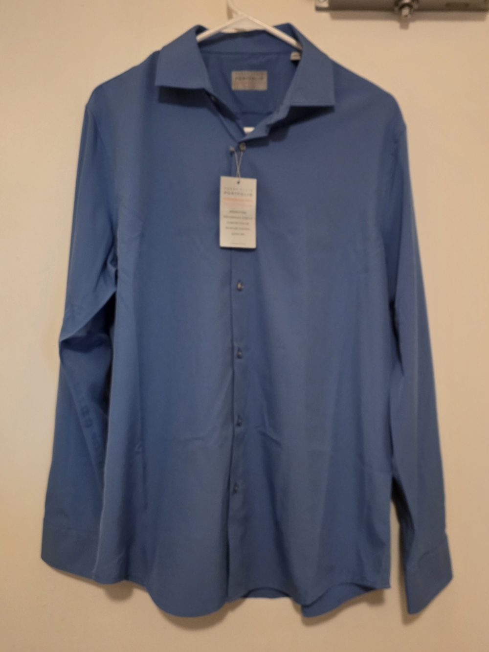 Perry Ellis Light Blue Dress Shirt - Portfolio Collection